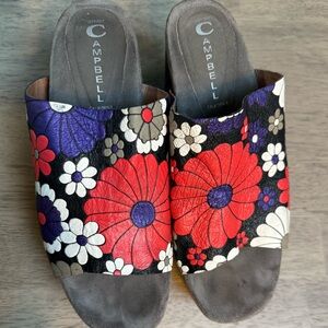 RARE Jeffrey Campbell platform sandals size 9 leather upper with suede bottom